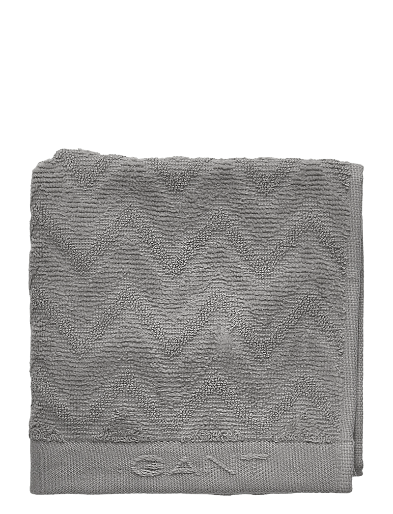 GANT - JACQUARD HERRINGBONE TOWEL - badetücher - concrete grey - 0