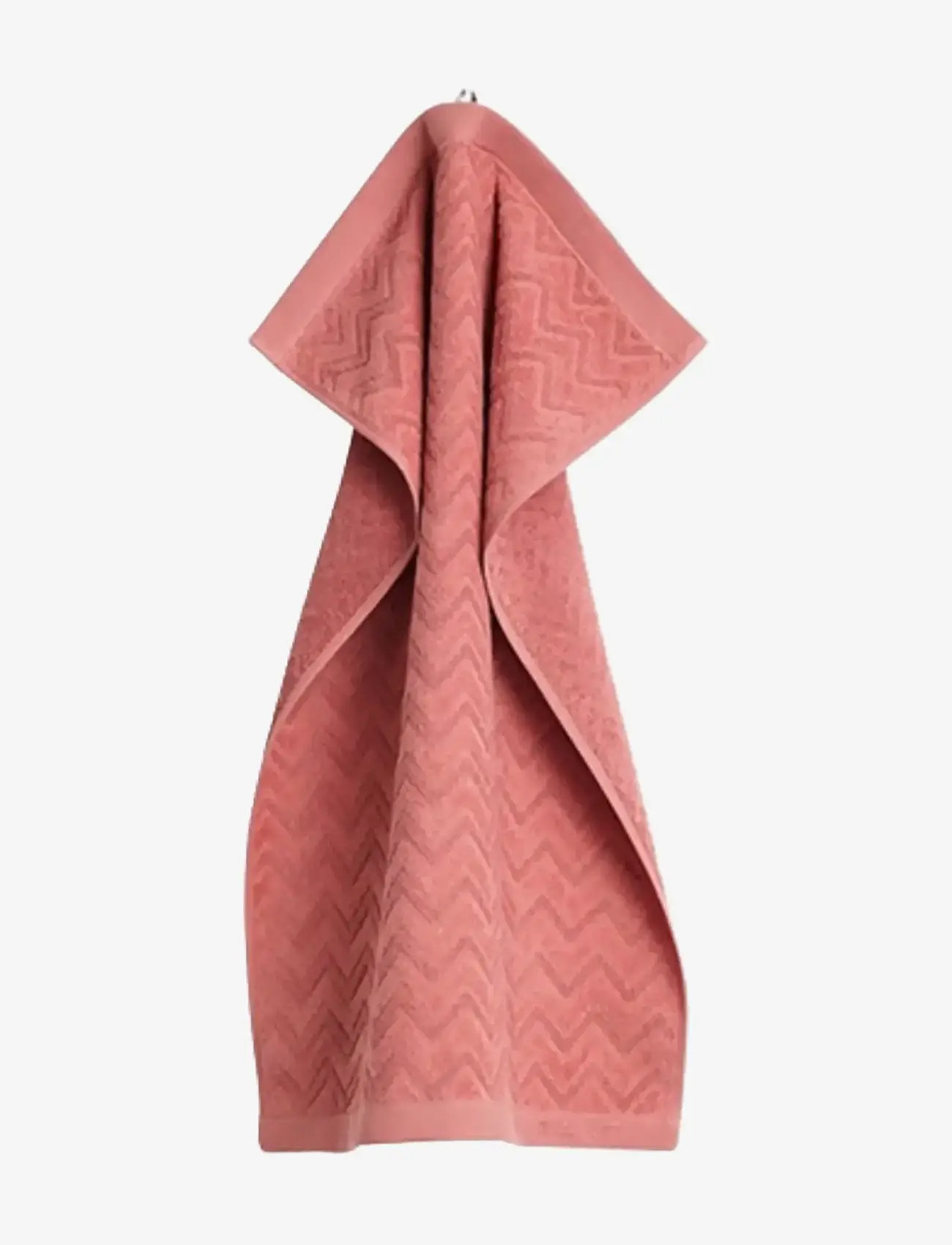 Gant - JACQUARD HERRINGBONE TOWEL 30X50 - käterätikud - faded brick - 0