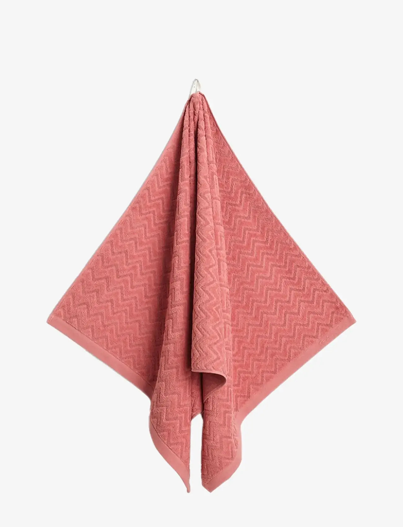 Gant - JACQUARD HERRINGBONE TOWEL 30X50 - käterätikud - faded brick - 1