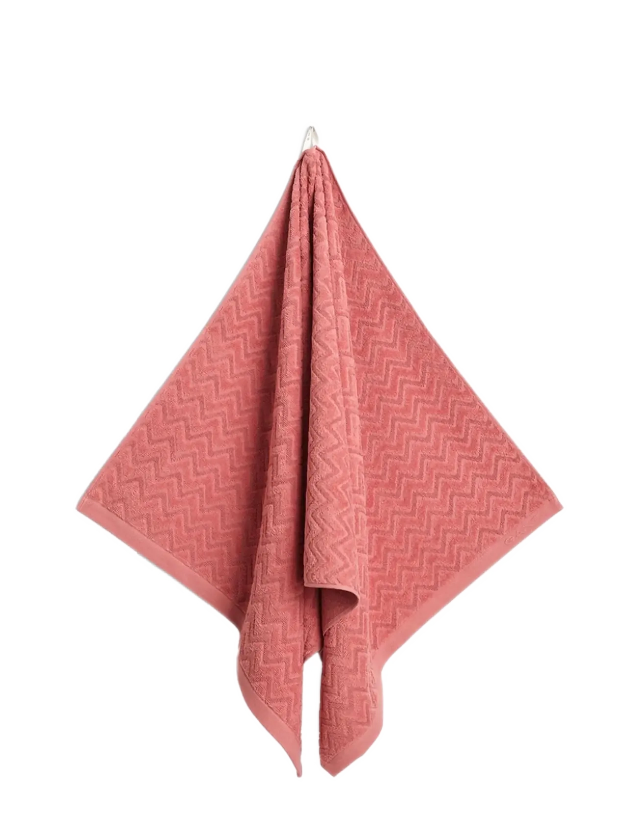 Gant - JACQUARD HERRINGBONE TOWEL 30X50 - handtücher & badetücher - faded brick - 1