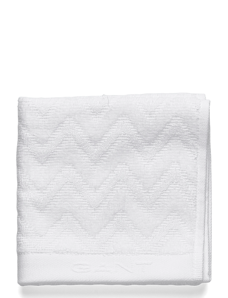 GANT - JACQUARD HERRINGBONE TOWEL - bath towels - white - 0