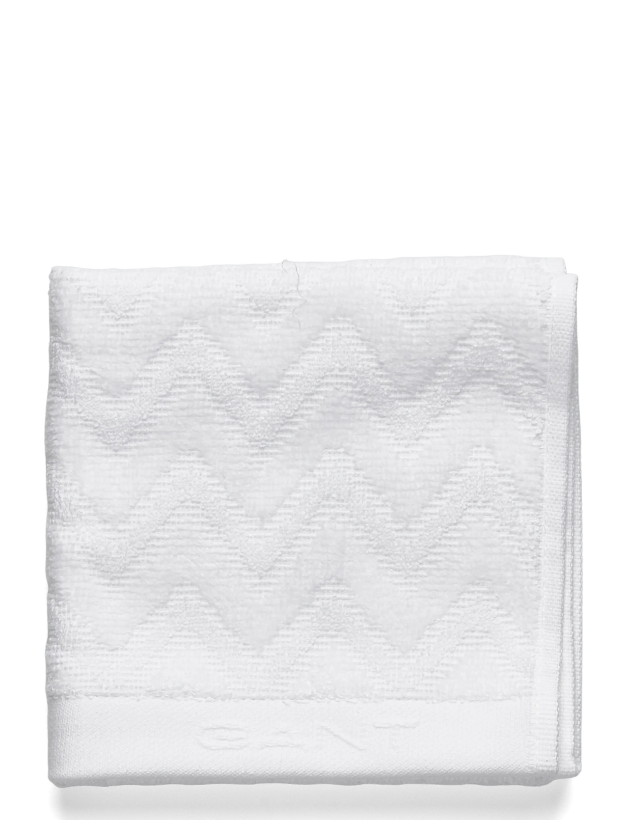 Gant JACQUARD HERRINGBONE TOWEL 30X50 - Tekstiilid - WHITE / white