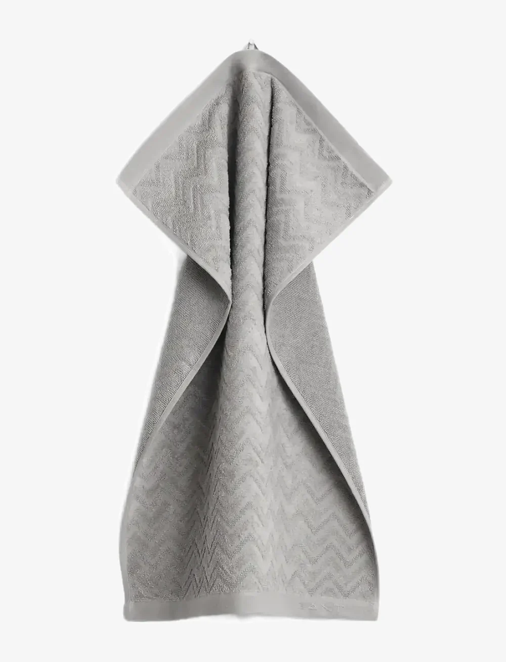 GANT - JACQUARD HERRINGBONE TOWEL 50X70 - badlakan - concrete grey - 0