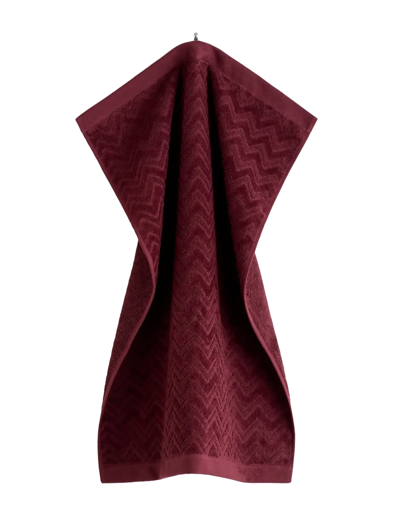 Gant JACQUARD HERRINGBONE TOWEL 50X70 - Serviettes pour le bain - DARKENED WINE / burgundy