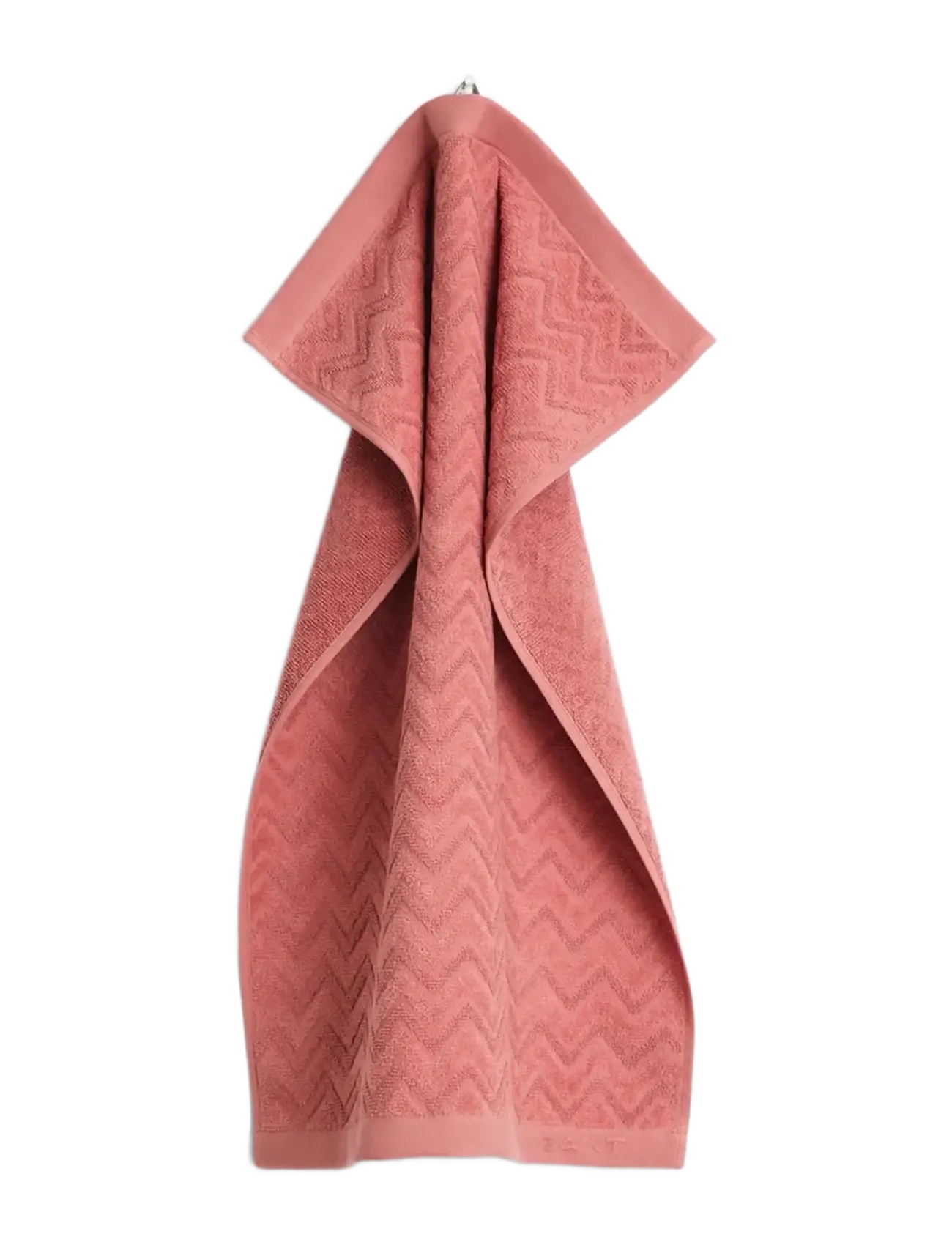 Gant Jacquard Herringbone Towel 50X70, Towels & Bath Towels, Koralle - Hand Homeware