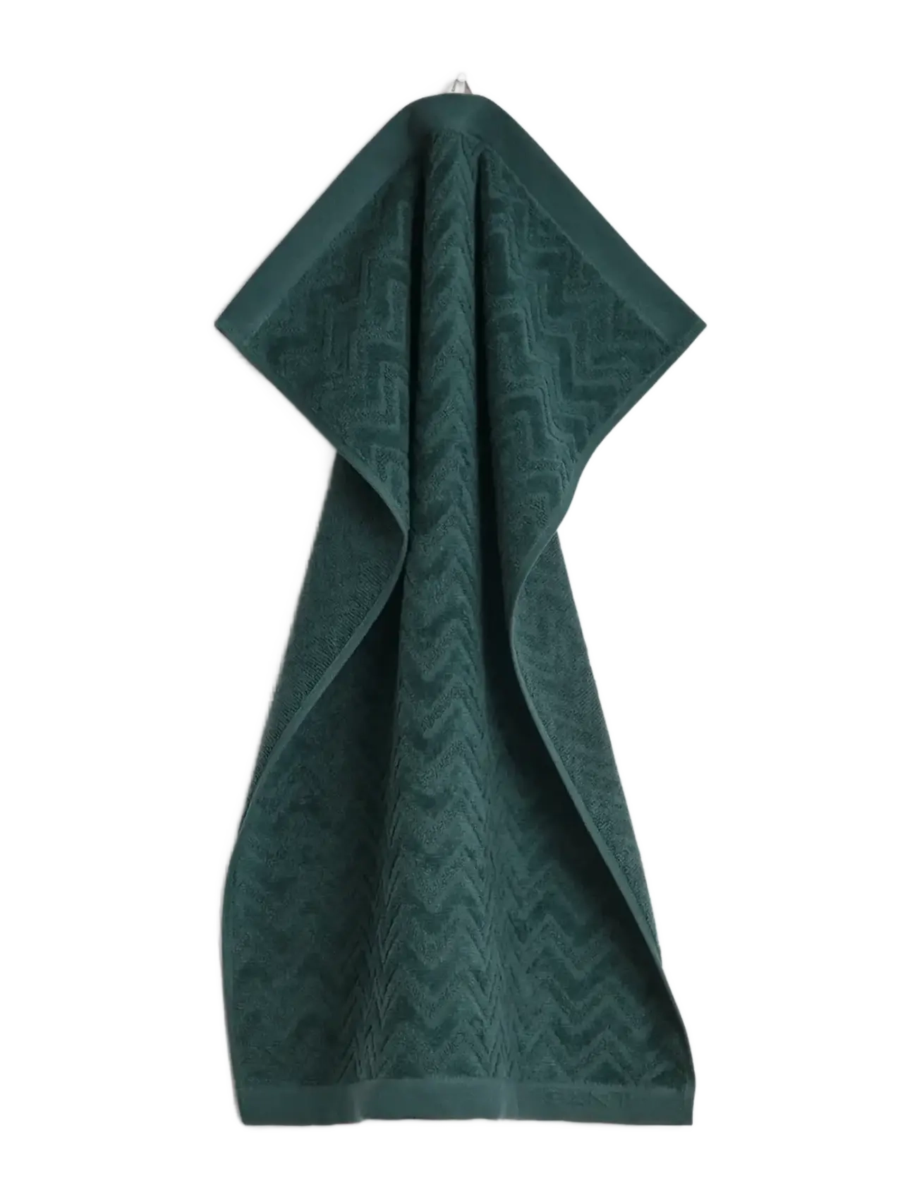 Gant Jacquard Herringbone Towel 50X70, Towels & Bath Towels, Grün - Hand Homeware