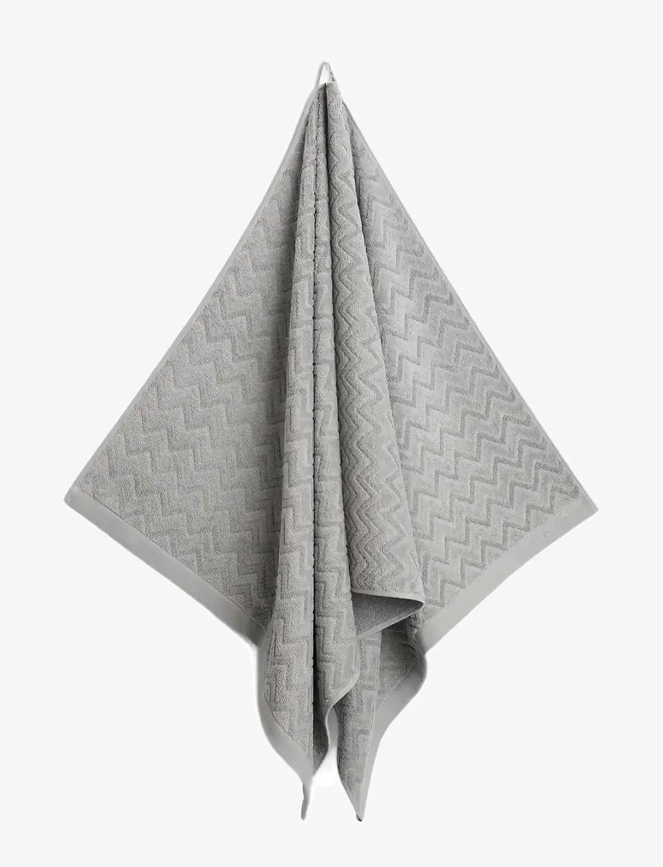 GANT - JACQUARD HERRINGBONE TOWEL - bath towels - concrete grey - 0