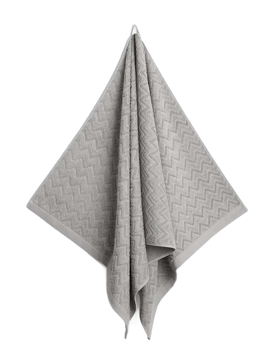 Gant - JACQUARD HERRINGBONE TOWEL 70X140 - badetücher - concrete grey - 0