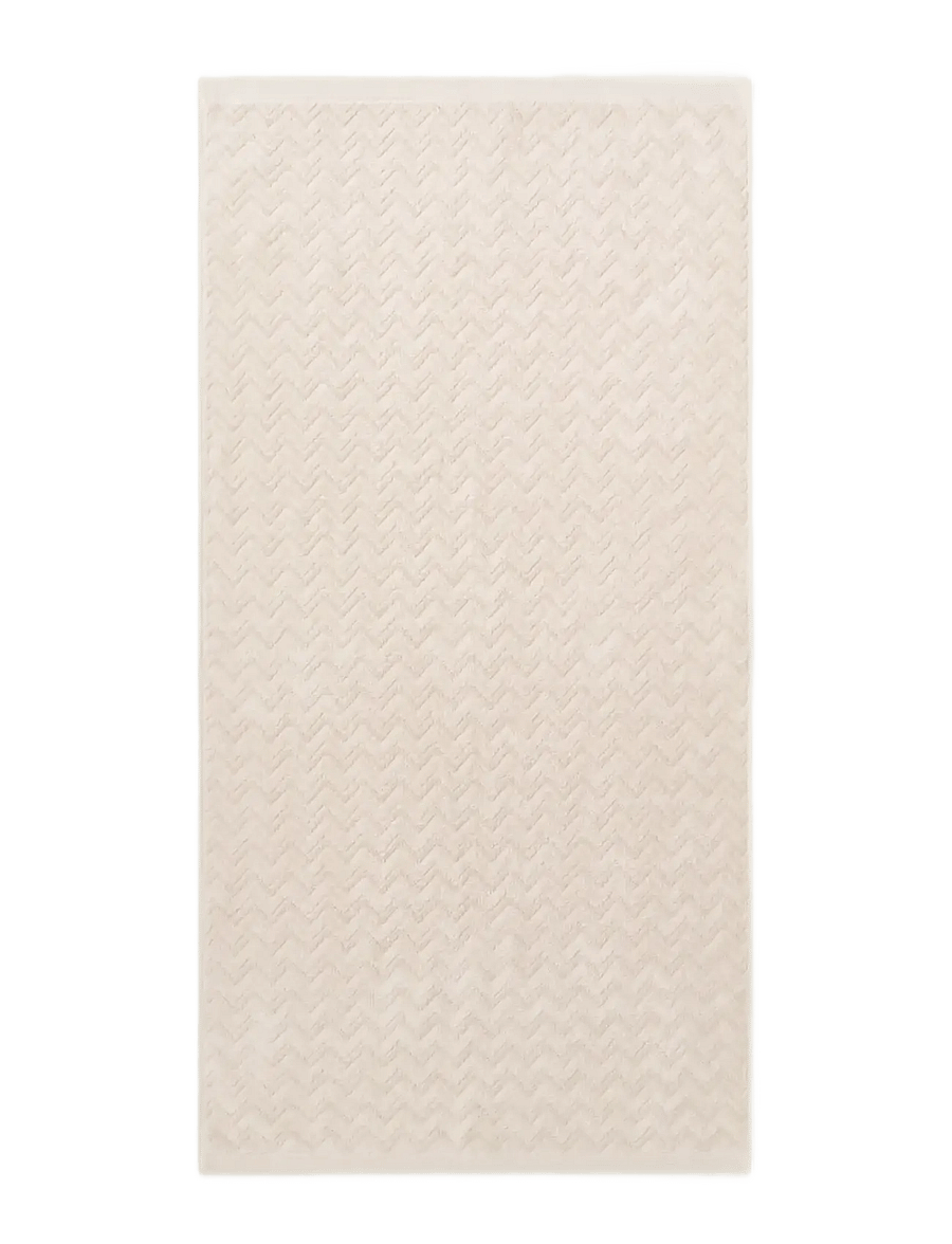 Gant - JACQUARD HERRINGBONE TOWEL 70X140 - kylpypyyhkeet - faded beige - 2