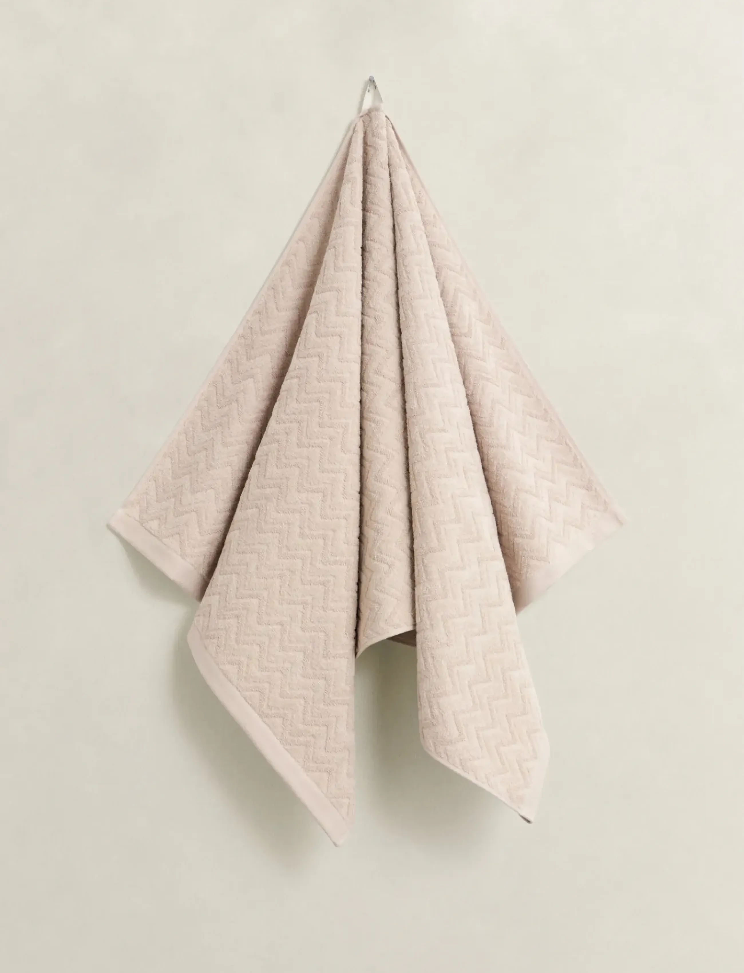 Gant - JACQUARD HERRINGBONE TOWEL 70X140 - badetücher - faded beige - 0