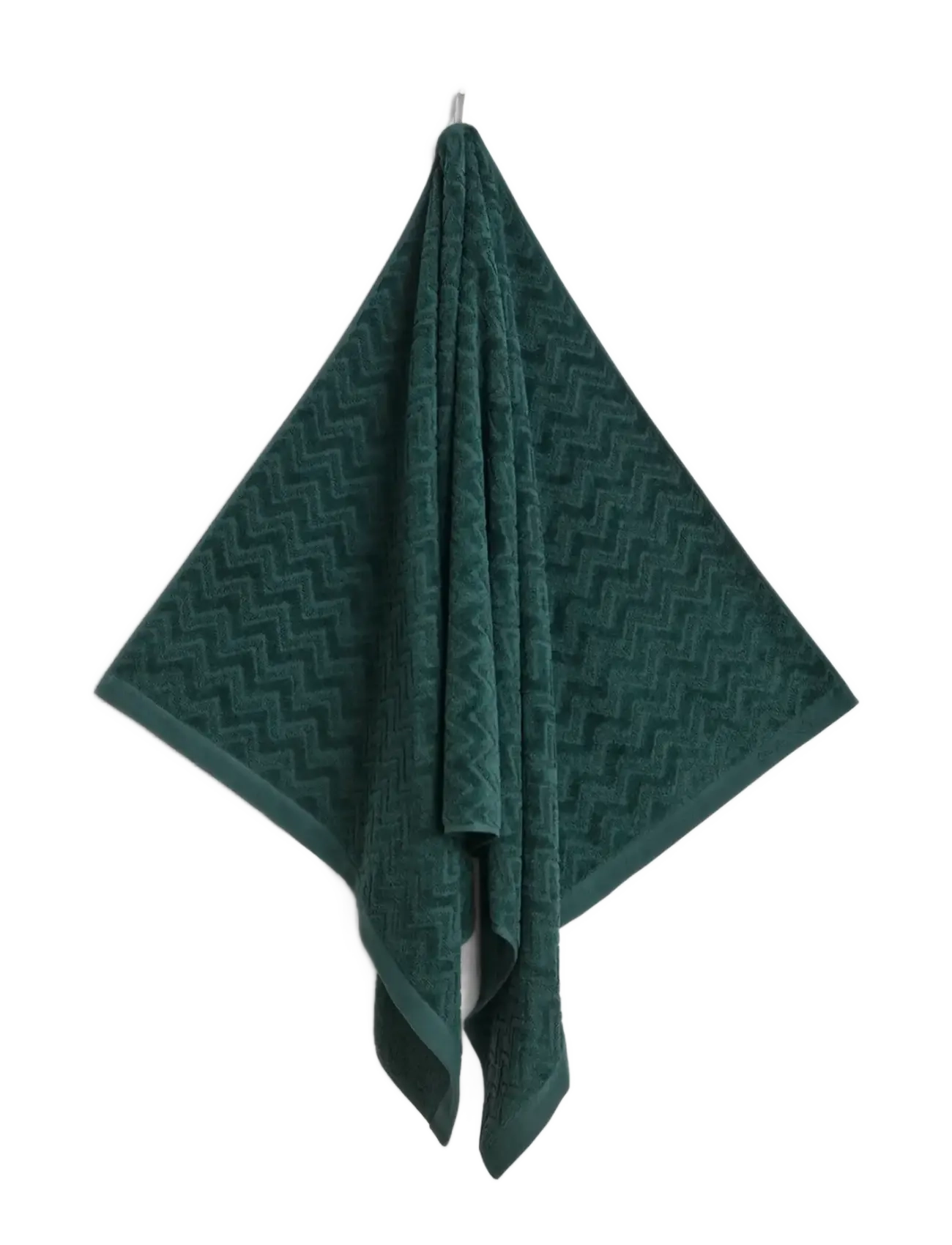 Gant Jacquard Herringbone Towel 70X140, One Size, Towels & Bath Towels, Grün - Hand Homeware