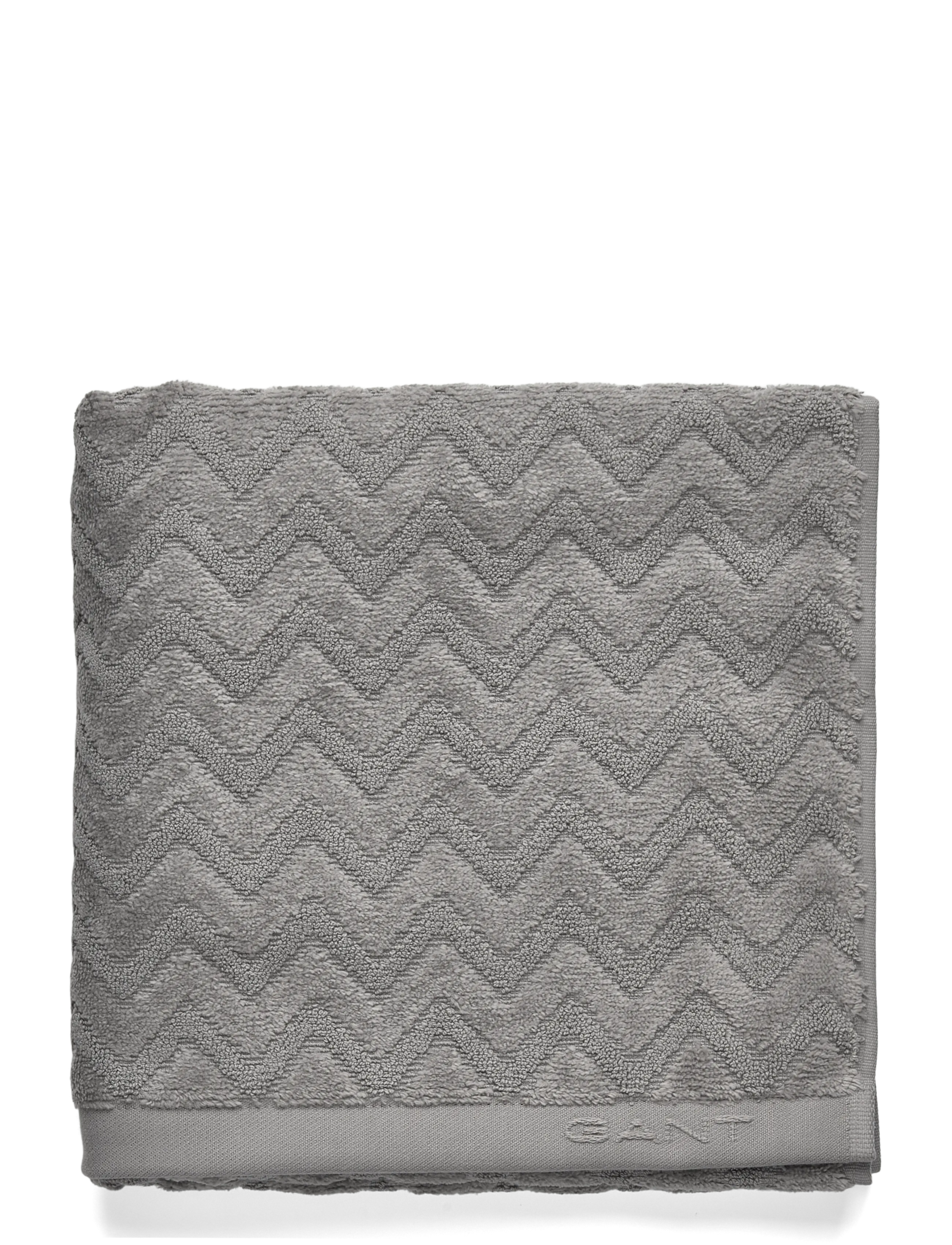 GANT Jacquard Herringbone Bath Mat Grau - 60X90 - Unisex