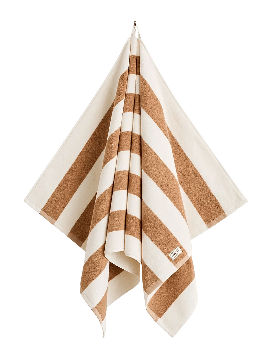 Gant - STRIPE TOWEL 70X140 - vannas dvieļi - butternut beige - 0