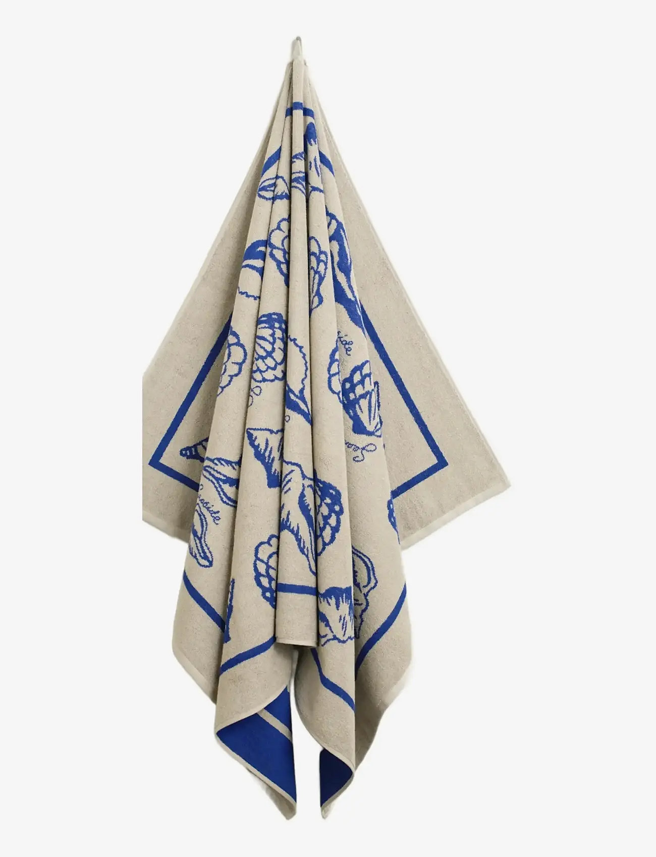 GANT - SEASHELL PRINT BEACH TOWEL - saunalinad - faded beige - 0