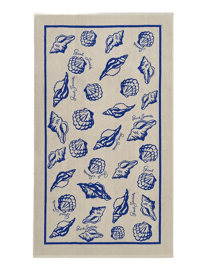 GANT - SEASHELL PRINT BEACH TOWEL - saunalinad - faded beige - 1