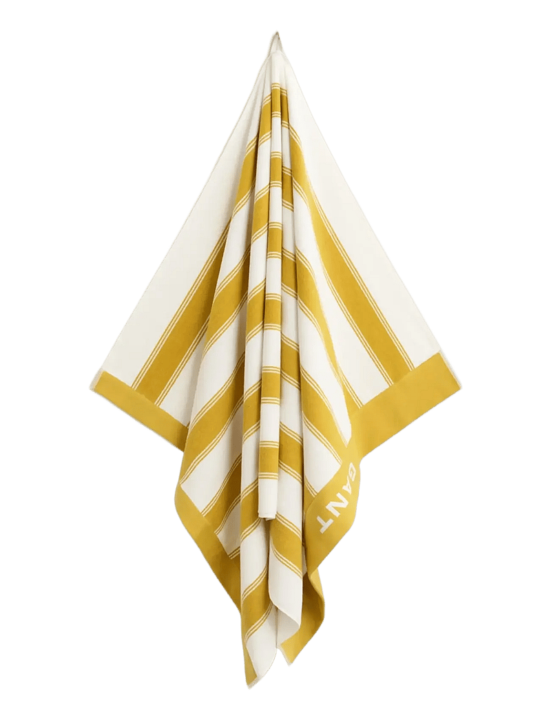 GANT - YACHT STRIPE BEACH TOWEL - bath towels - mustard yellow - 0