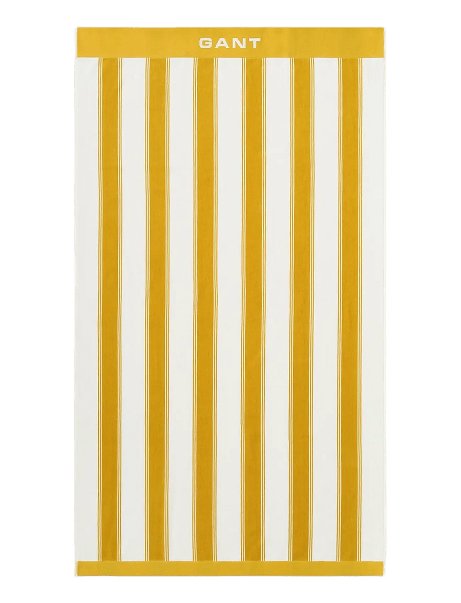 Gant - YACHT STRIPE BEACH TOWEL - badehåndklæder - mustard yellow - 1