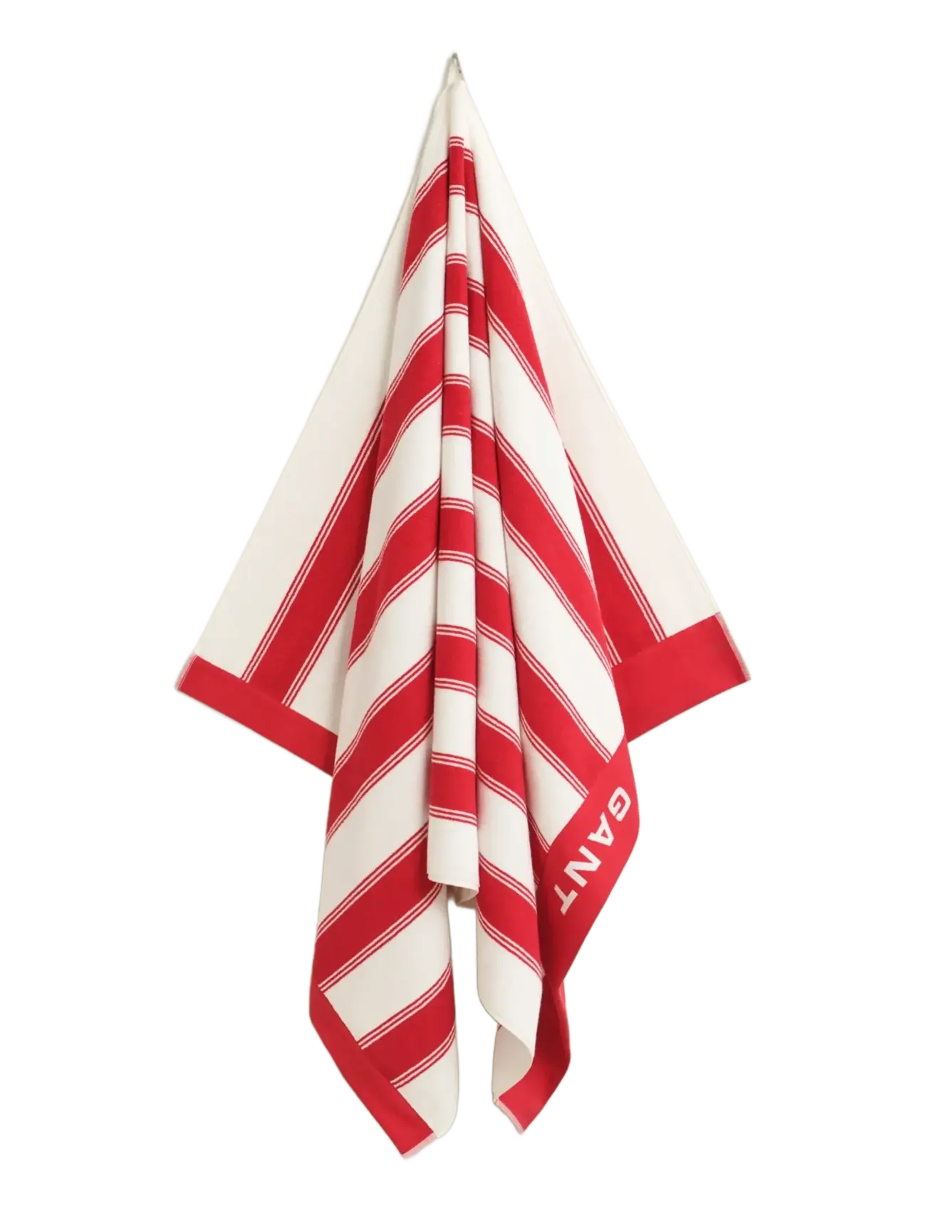 GANT YACHT STRIPE BEACH TOWEL - GANT Home - ROSE RED / red