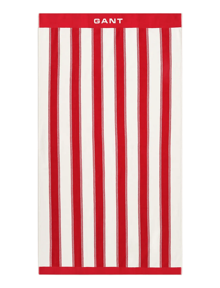 Gant - YACHT STRIPE BEACH TOWEL - badehåndklæder - rose red - 1
