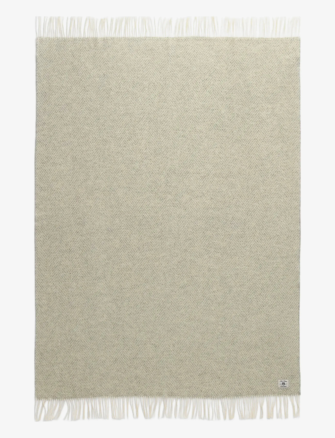 GANT - HERRINGBONE WOOL THROW - köp efter pris - light grey - 0