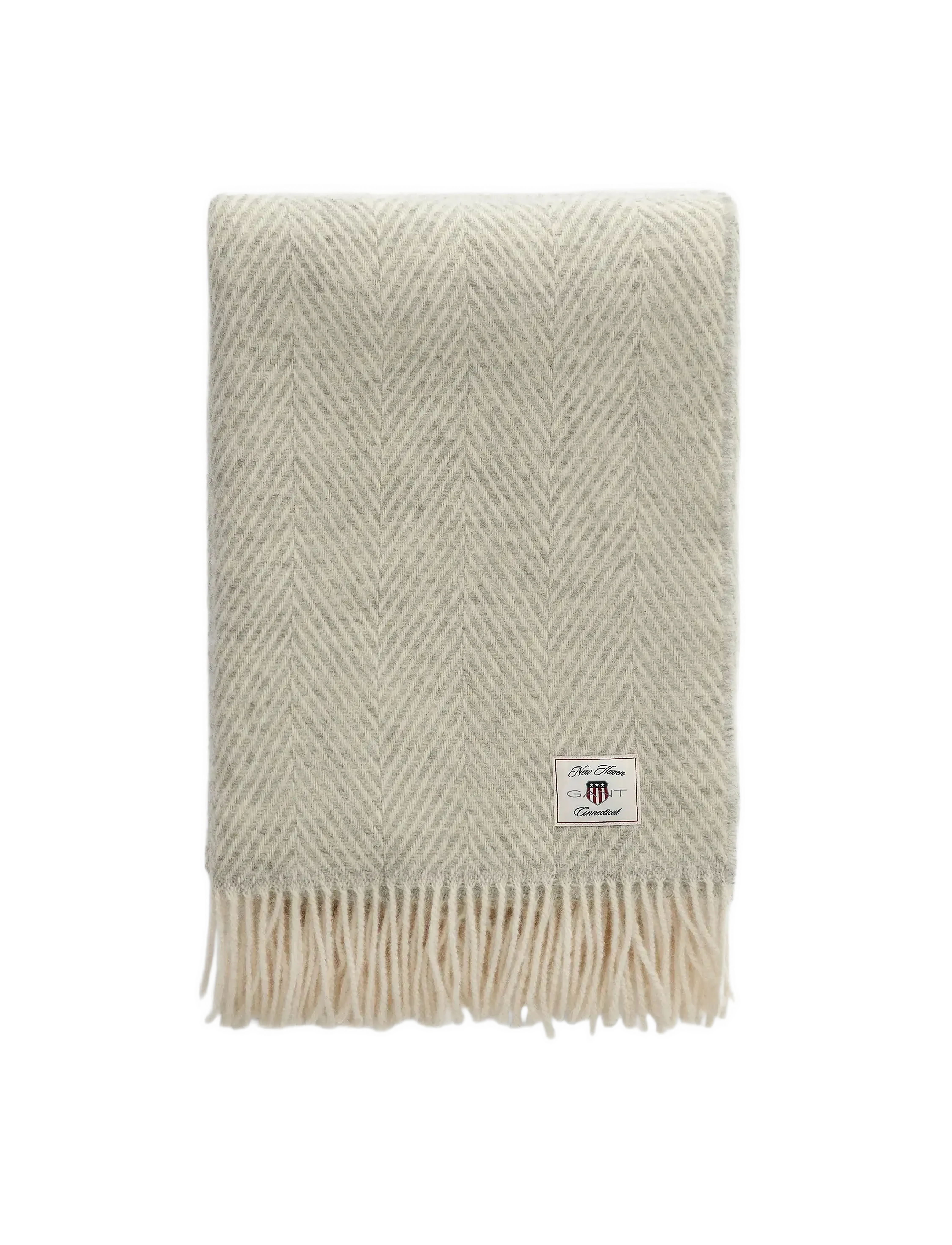 Gant - HERRINGBONE WOOL THROW - plaider - light grey - 1