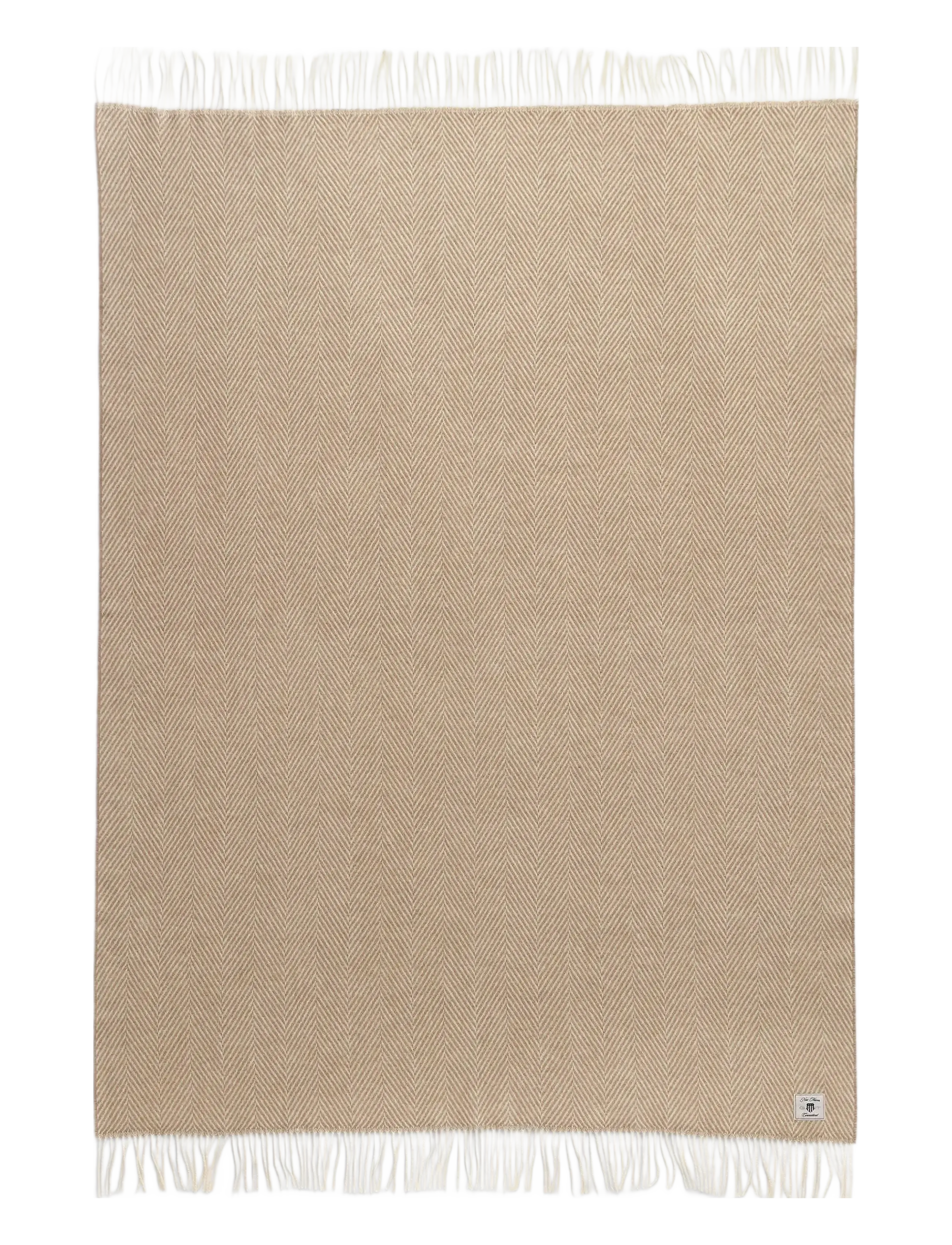 Gant HERRINGBONE WOOL THROW - Decken - TAUPE BEIGE / beige
