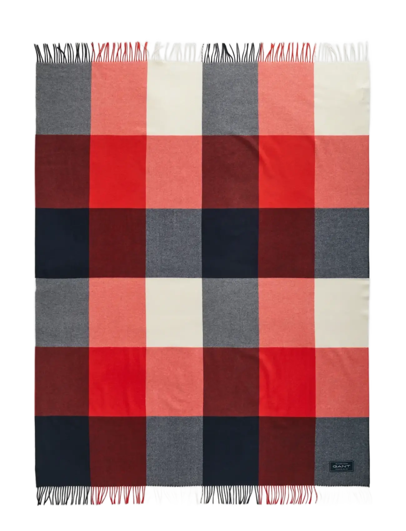 Gant - EXTRA FINE MERINO WOOL CHECK THROW - textilier för utomhusbruk - orange red - 1