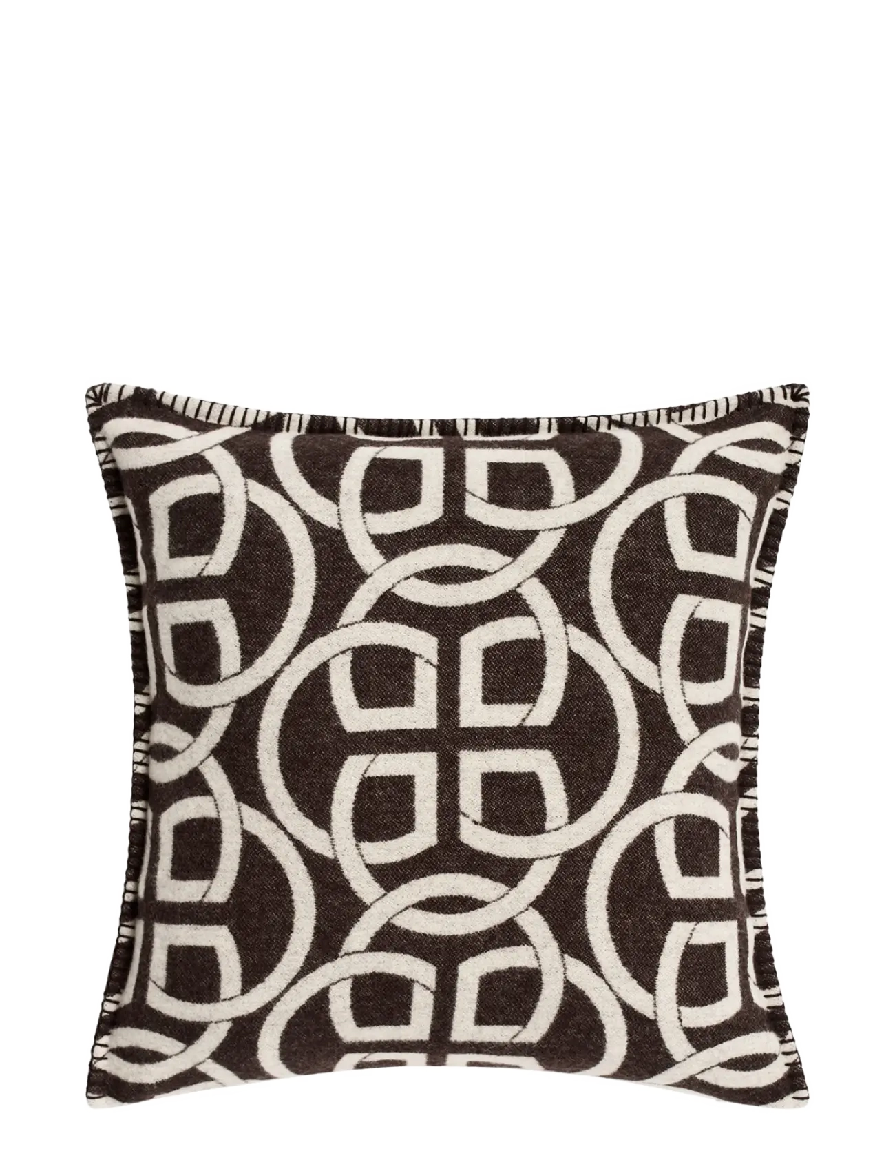 Gant MONOGRAM WOOL CUSHION - Gant - DEEP BROWN / brown