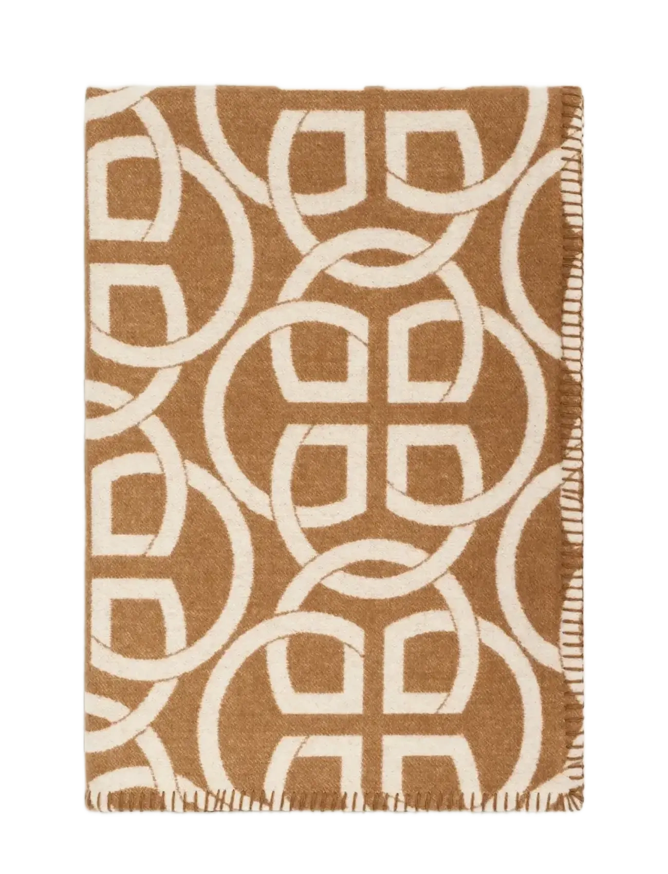 Gant MONOGRAM WOOL THROW - Textiles - DEEP BROWN / brown