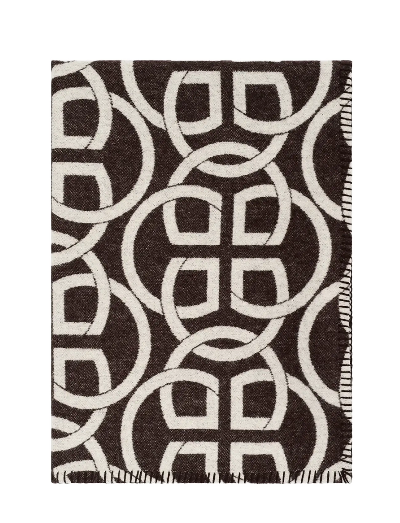 Gant MONOGRAM WOOL THROW - Gant - DEEP BROWN / brown