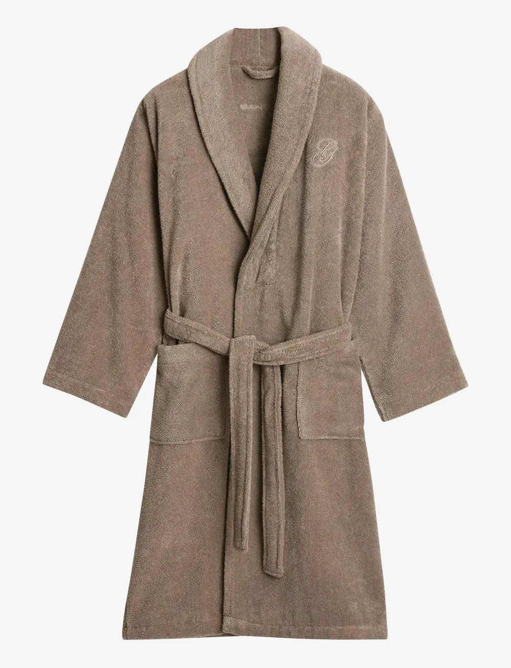 GANT - EMBROIDERY ROBE - køb efter pris - taupe beige - 0