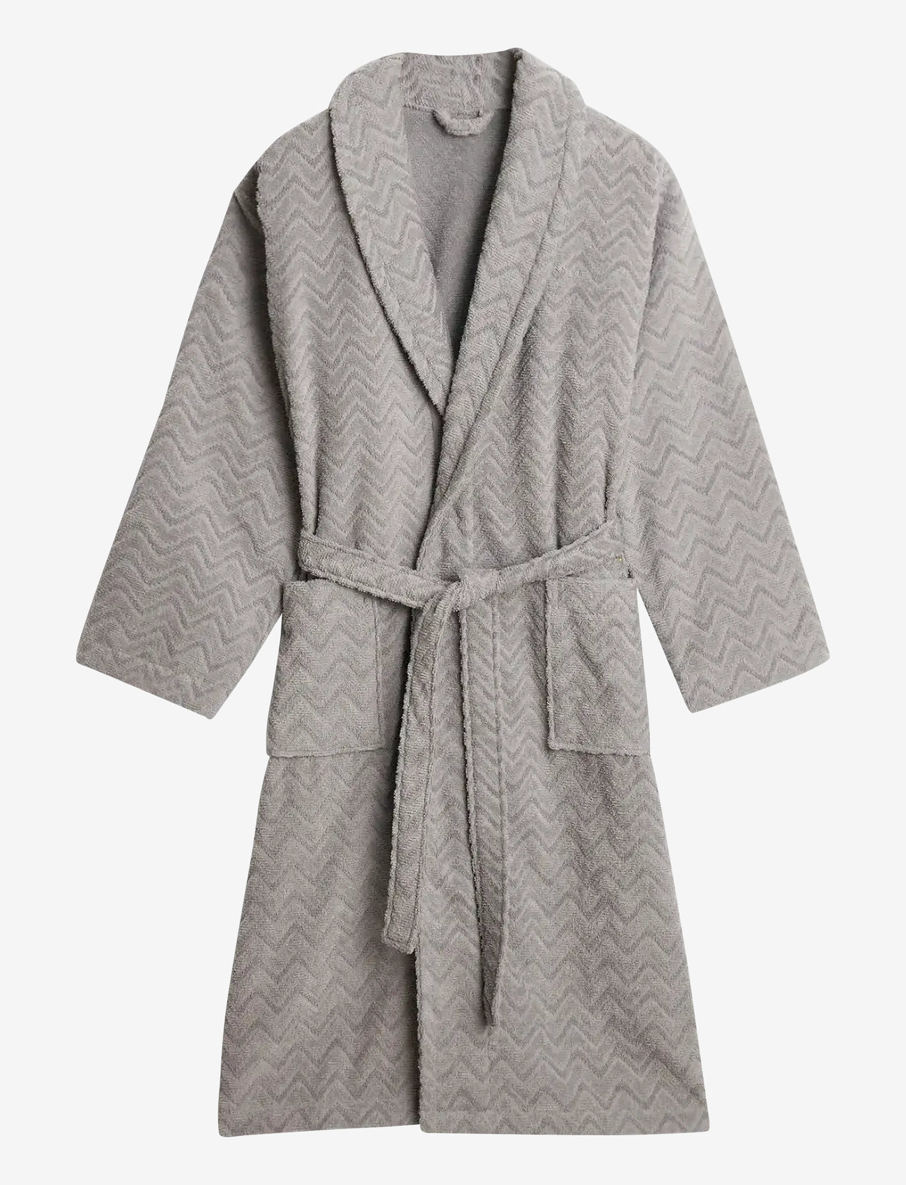 GANT - JACQUARD HERRINGBONE ROBE - osta hinna alusel - concrete grey - 0