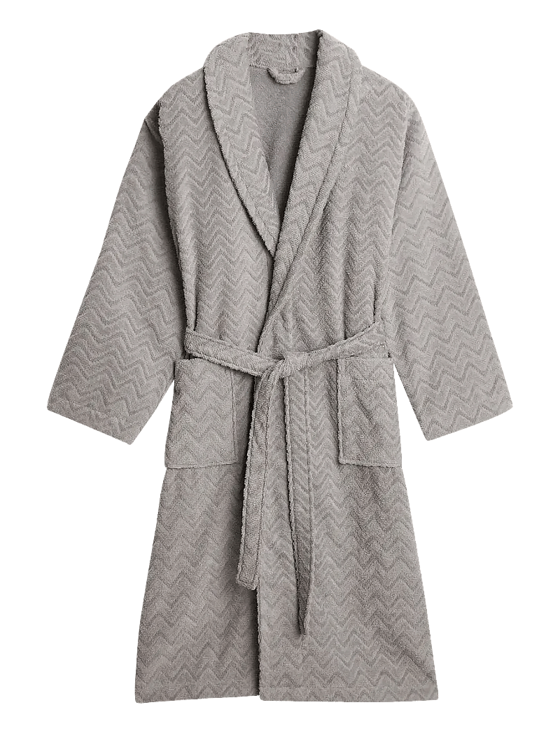 GANT - JACQUARD HERRINGBONE ROBE - osta hinna alusel - concrete grey - 0