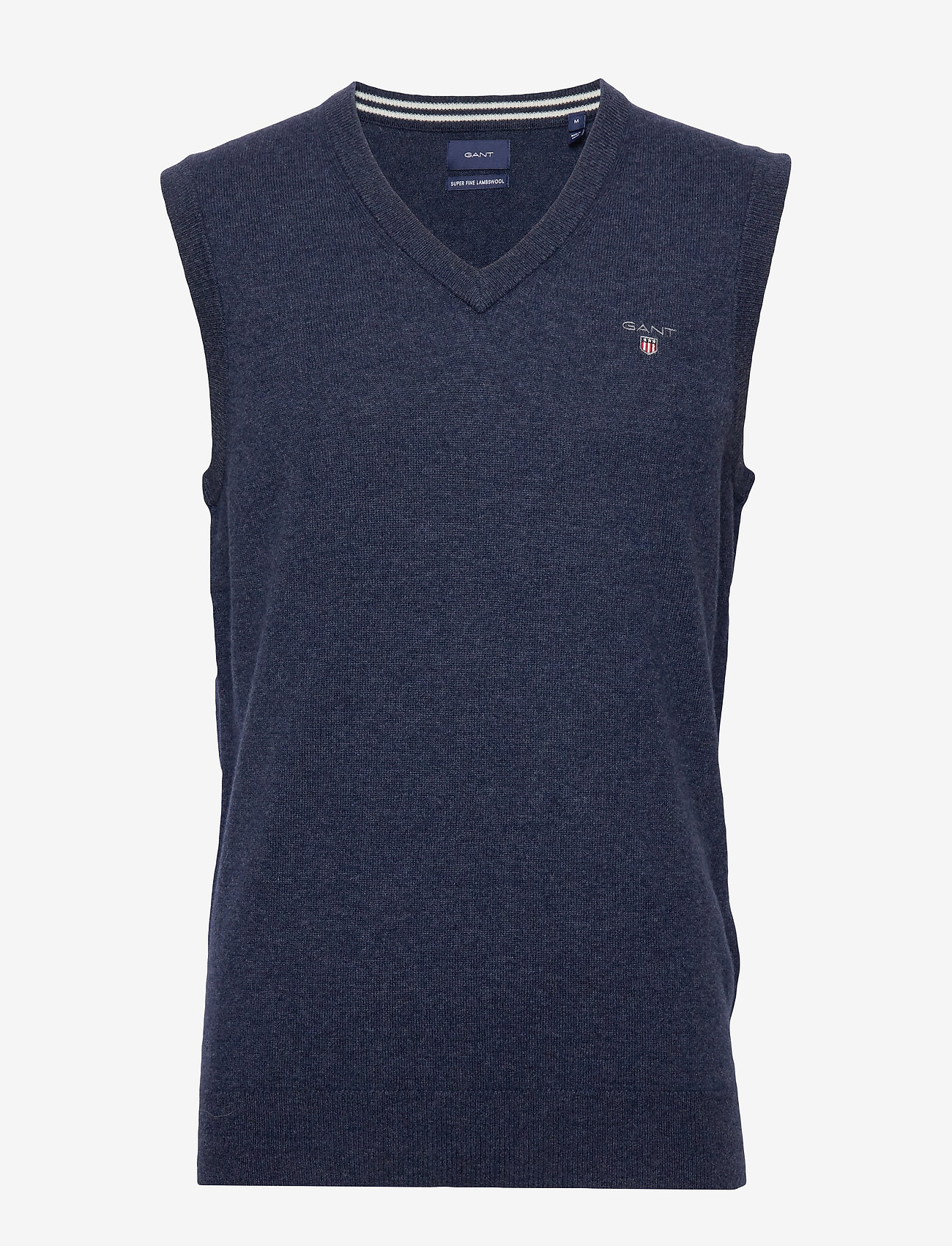 GANT - SUPER FINE LAMBSWOOL SLIPOVER - dark navy melange - 0