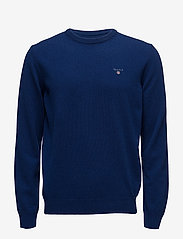 GANT - SUPERFINE LAMBSWOOL CREW - t-shirts - college blue - 0
