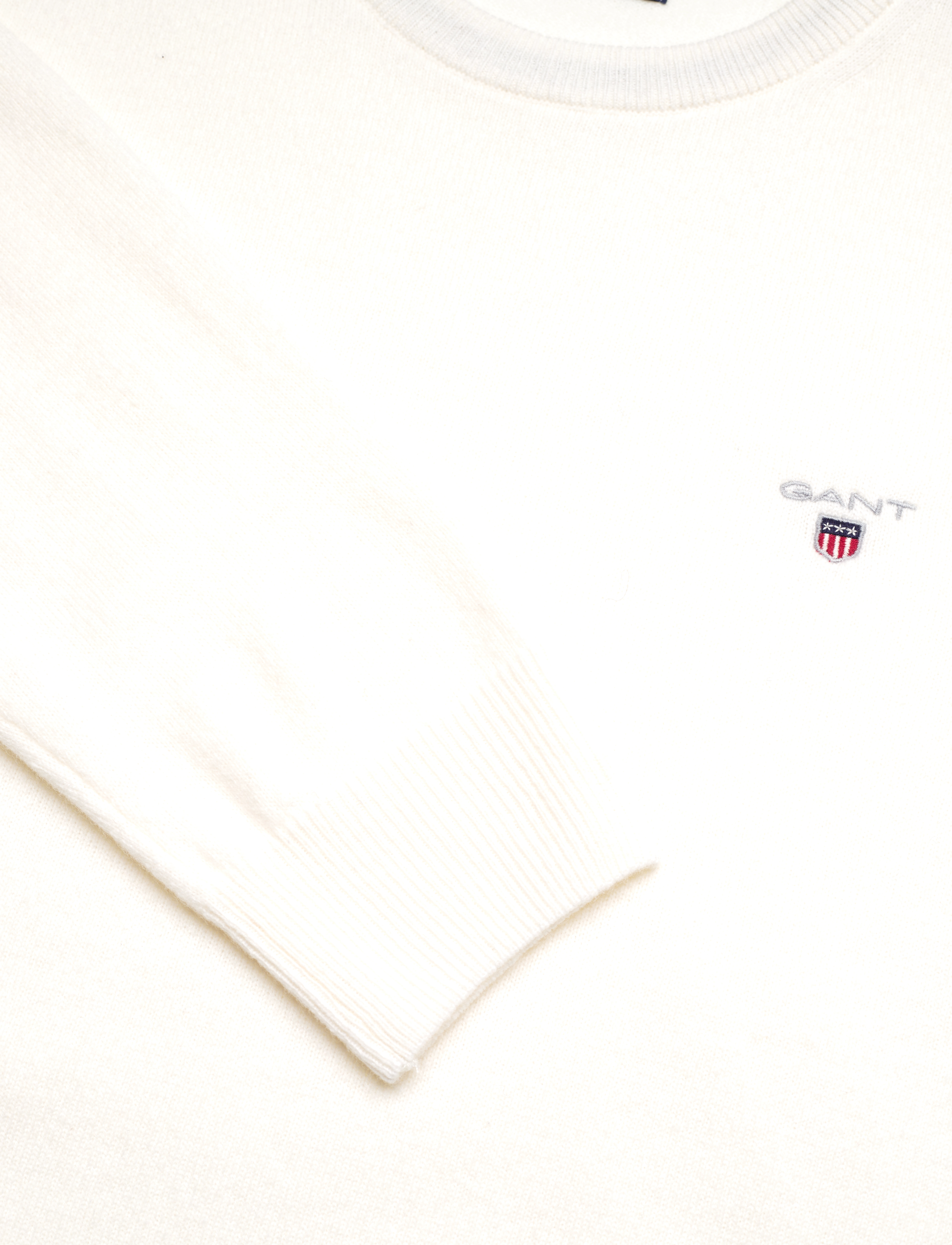 GANT - SUPERFINE LAMBSWOOL CREW - cream - 2