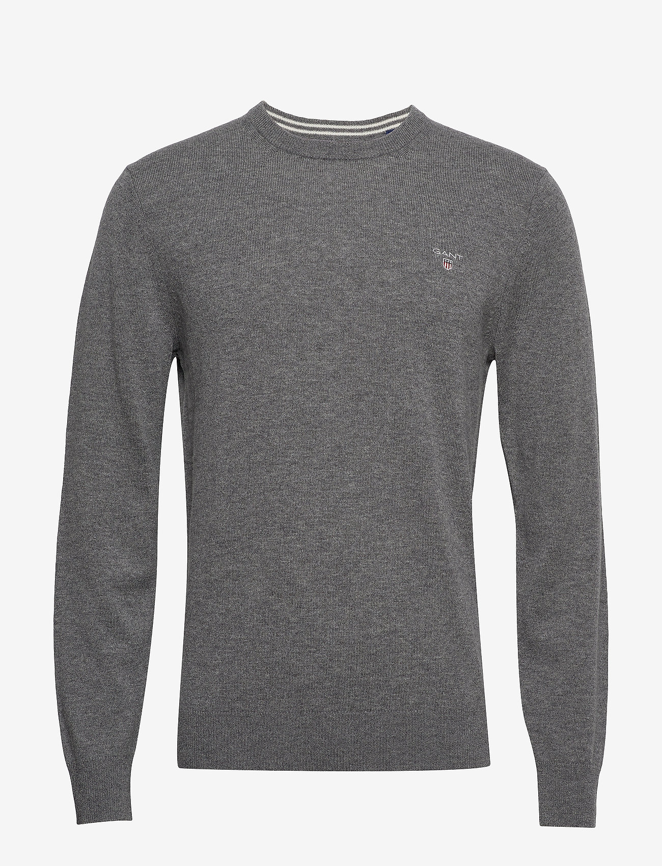 Gant - SUPERFINE LAMBSWOOL CREW - dark grey melange - 0