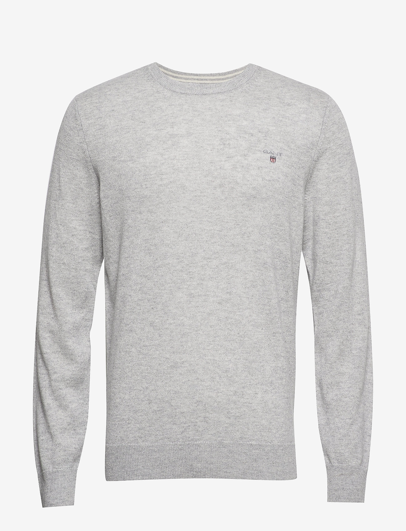 Gant - SUPERFINE LAMBSWOOL CREW - light grey melange - 0