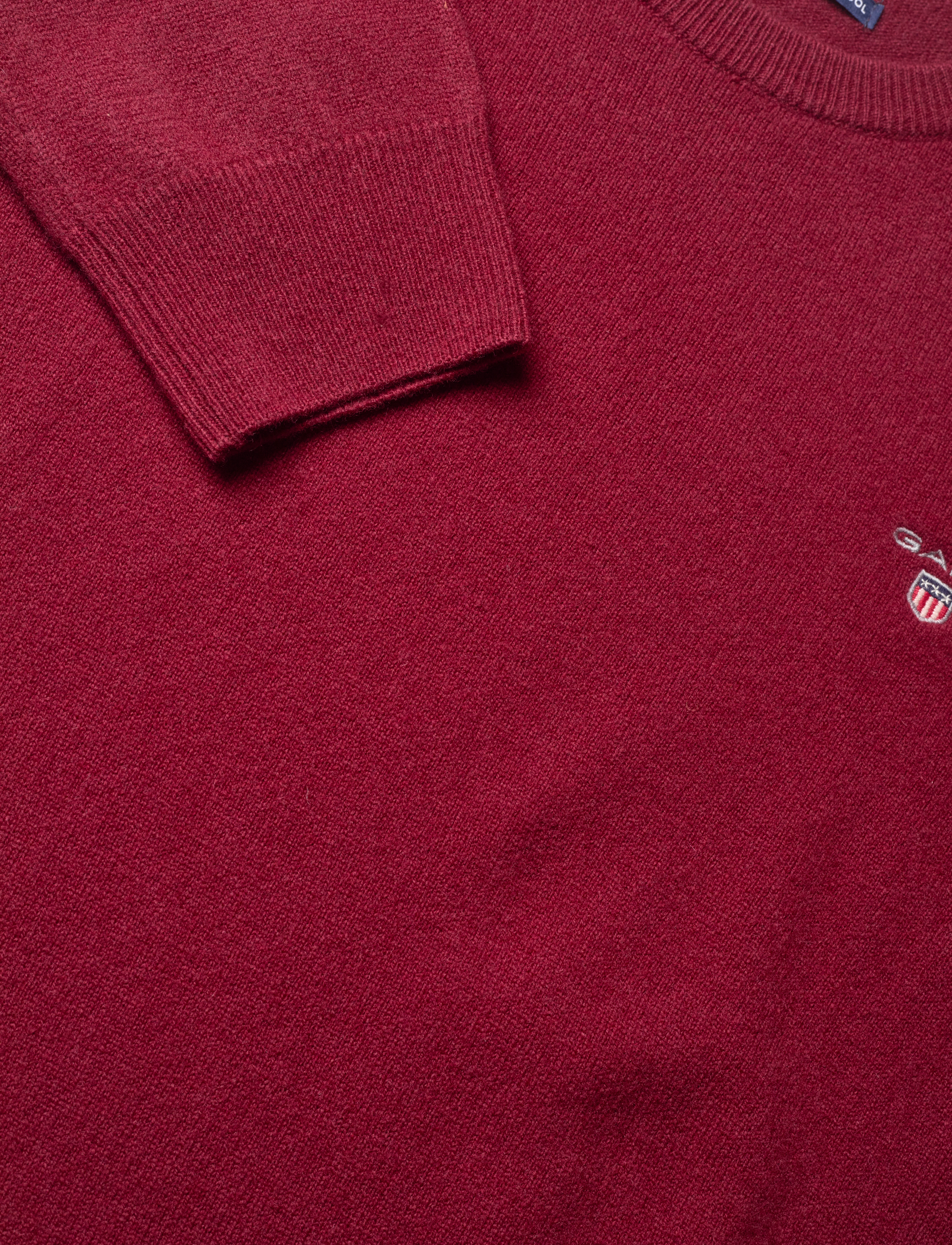 Gant - SUPERFINE LAMBSWOOL CREW - port red - 2