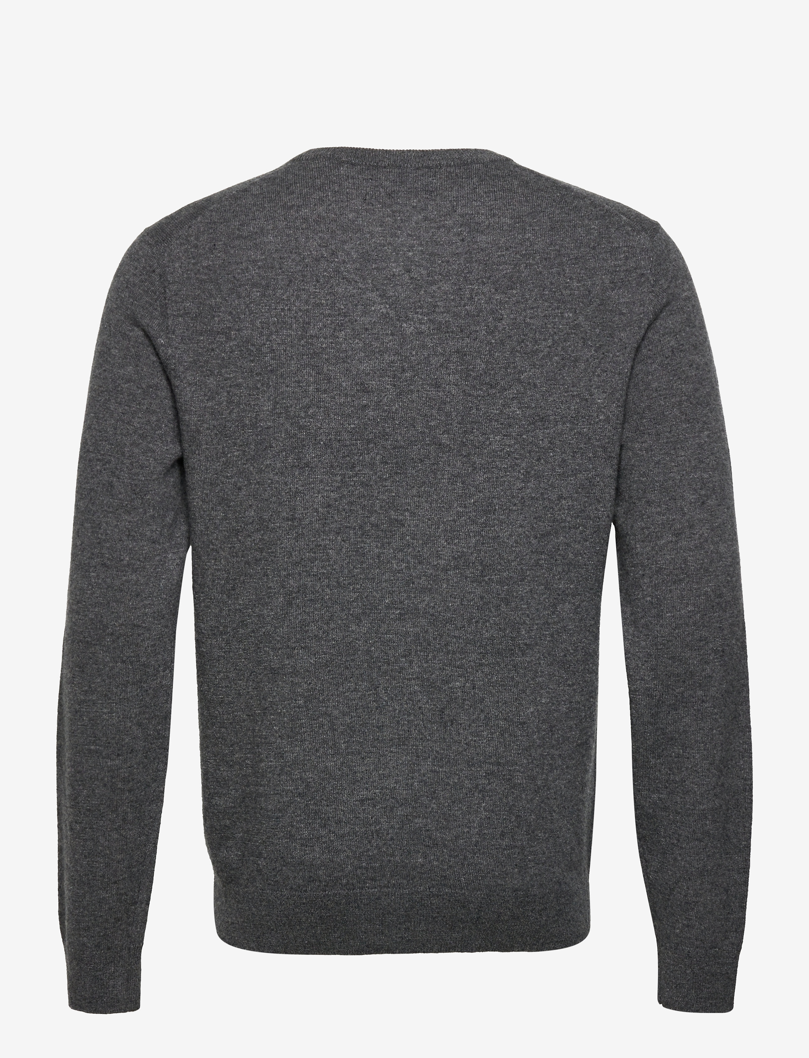 GANT - LAMBSWOOL BLEND V-NECK - charcoal melange - 1