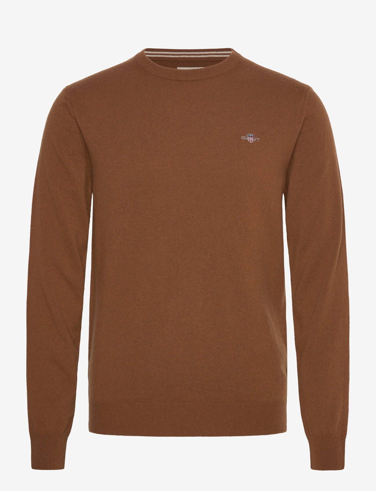 GANT - SUPERFINE LAMBSWOOL C-NECK - knitted round necks - cacao - 0