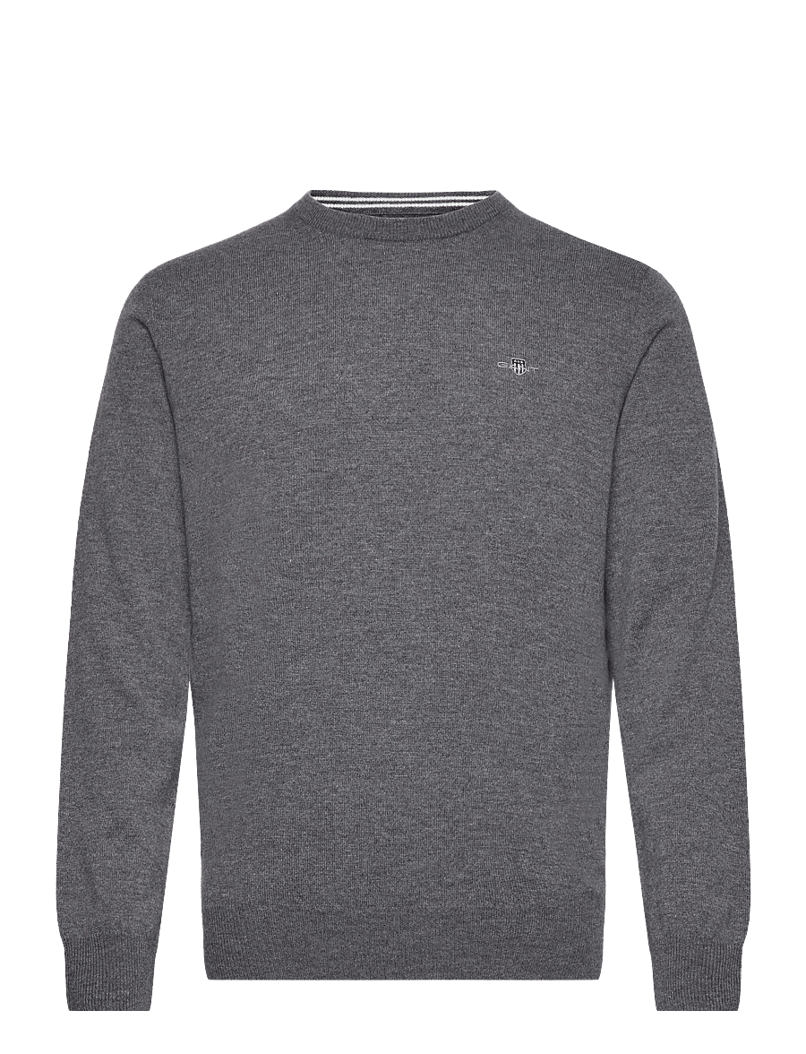 Gant - SUPERFINE LAMBSWOOL C-NECK - rundhals - charcoal melange - 1