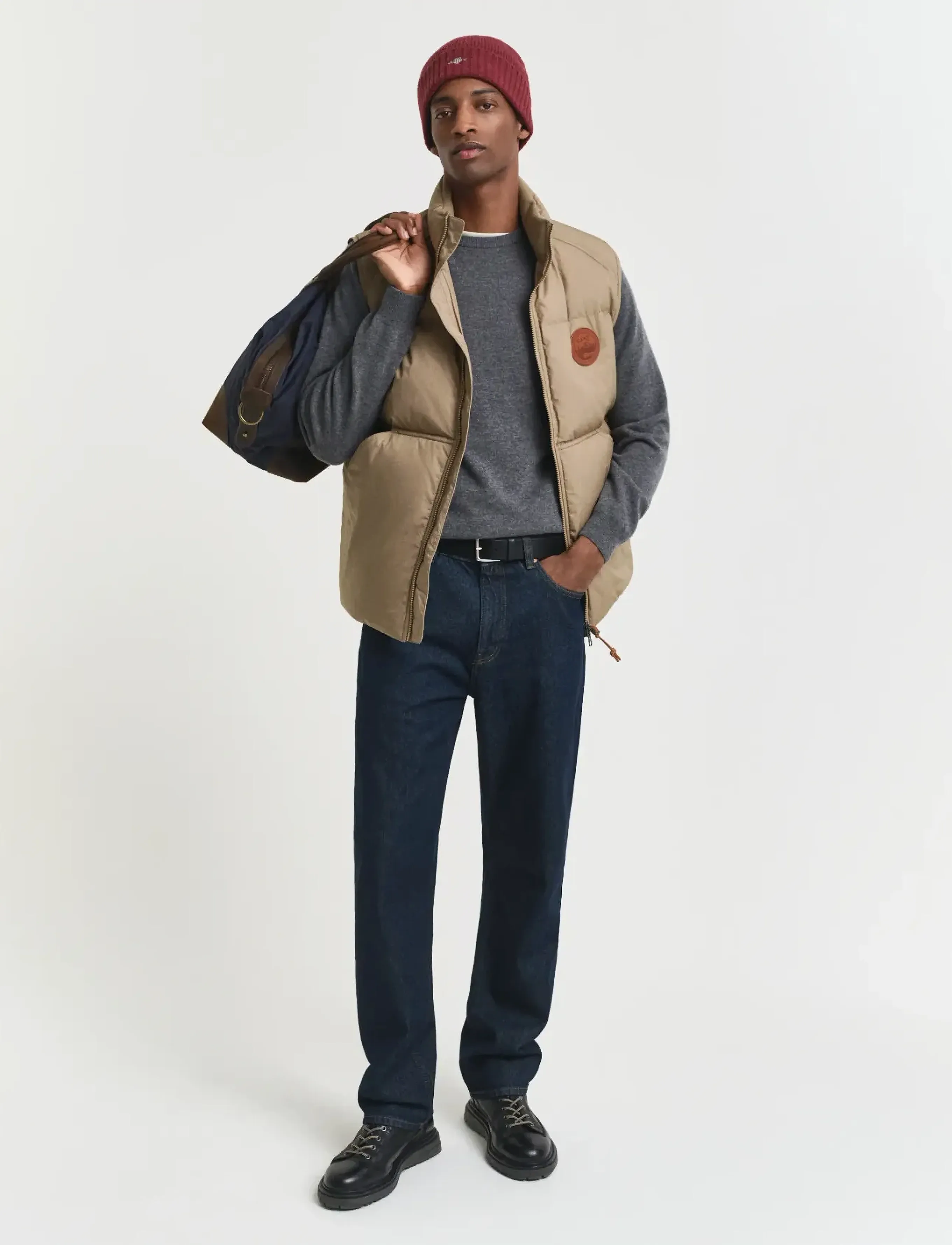 Gant - SUPERFINE LAMBSWOOL C-NECK - rundhalsad - charcoal melange - 5