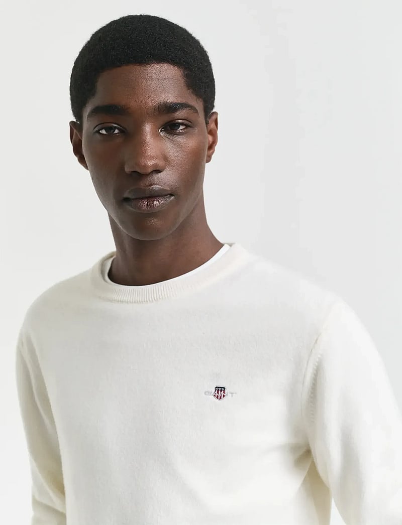 GANT - SUPERFINE LAMBSWOOL C-NECK - Ümmarguse kaelusega kudumid - cream - 4