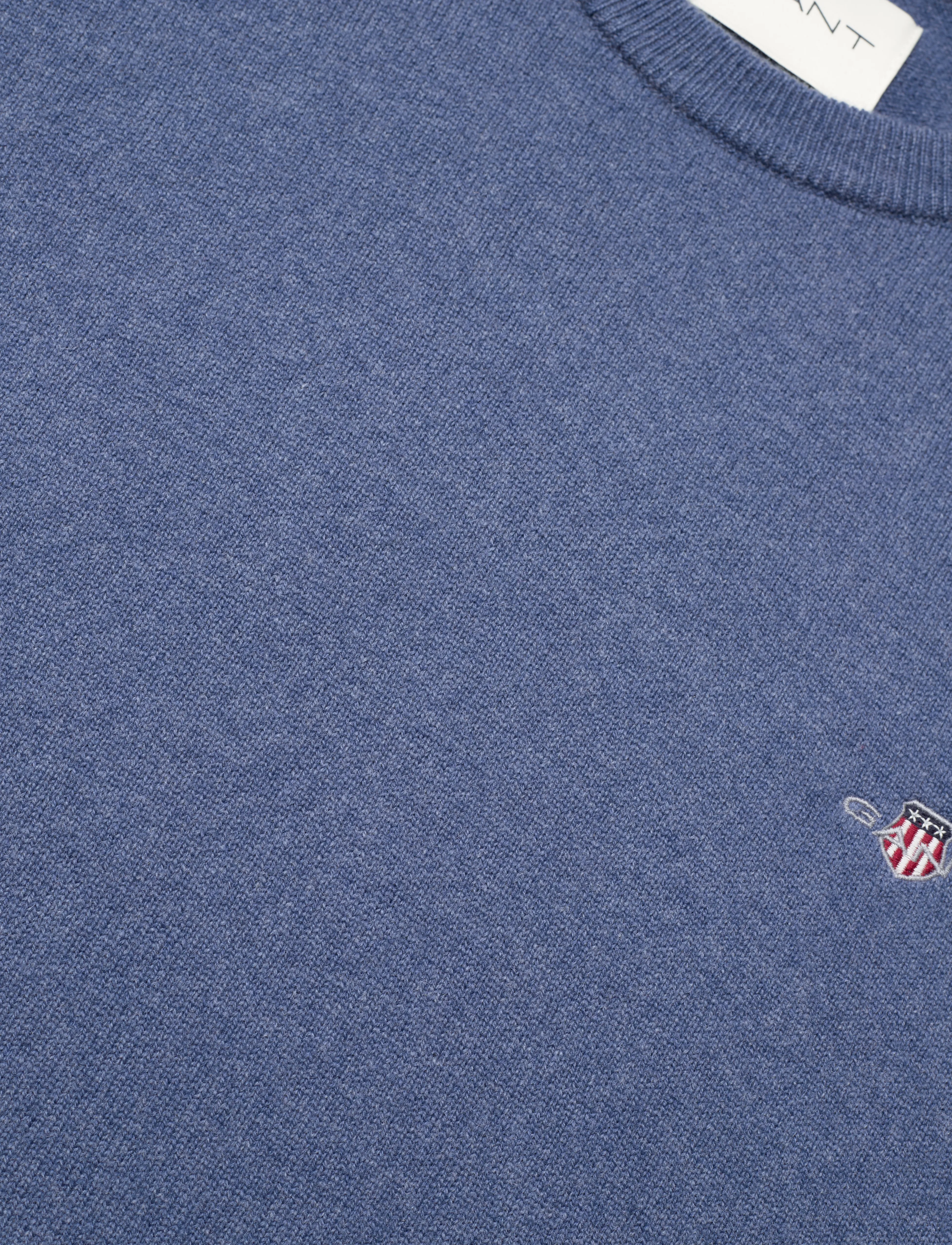 Gant - SUPERFINE LAMBSWOOL C-NECK - trøjer - dark jeansblue melange - 2