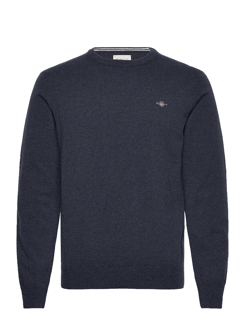 GANT - SUPERFINE LAMBSWOOL C-NECK - rundhalsad - dark navy melange - 1