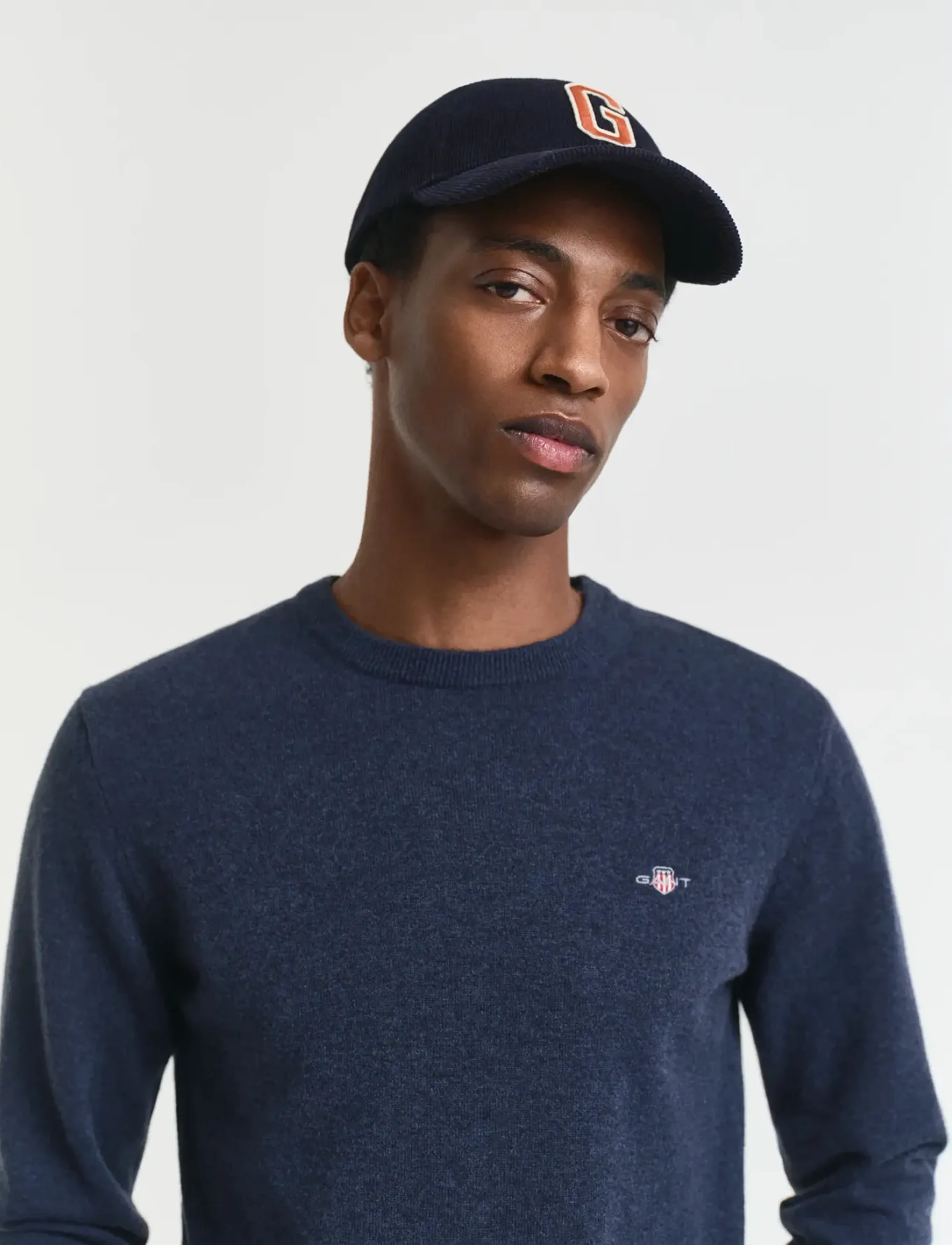Gant - SUPERFINE LAMBSWOOL C-NECK - round necks - dark navy melange - 4