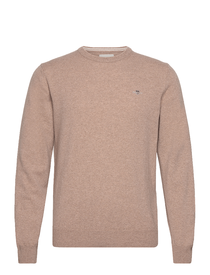 GANT - SUPERFINE LAMBSWOOL C-NECK - rundhals - dk. sand melange - 1