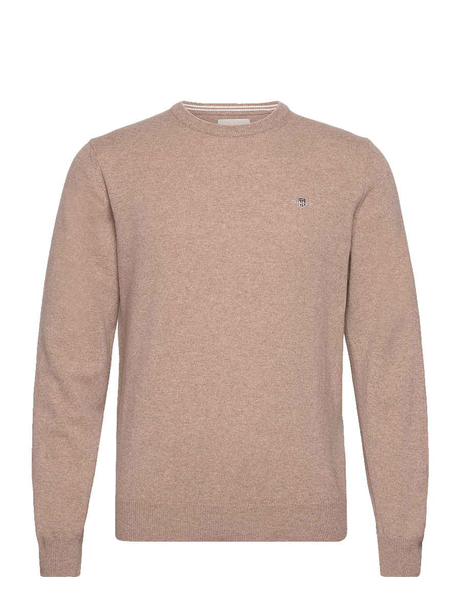 Gant - SUPERFINE LAMBSWOOL C-NECK - rundhals - dk. sand melange - 1