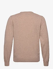 GANT - SUPERFINE LAMBSWOOL C-NECK - strik med rund hals - dk. sand melange - 1